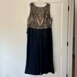 Adrianna Appel Formal Jumpsuit | Women’s 22W | Beaded Bodice | Black